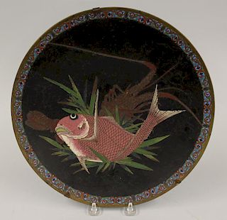 19TH C. JAPANESE CLOISONNE CHARGER