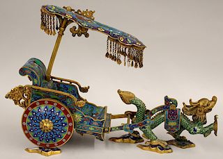 CHINESE IMPERIAL CLOISONNE CART