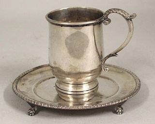 (on 2) INDIAN COLONIAL MUG AND OVAL TEAPOT STAND