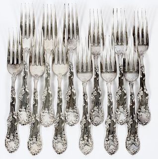 TOWLE OLD ENGLISH STERLING FORKS 12 PIECES