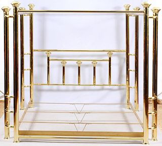 KING SIZE BRASS POSTER BED CONTEMPORARY