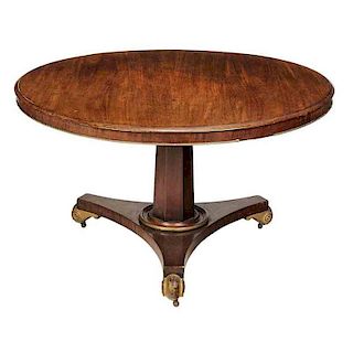 Regency Mahogany Tilt Top Pedestal Table