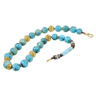 18kt. Persian Turquoise Necklace