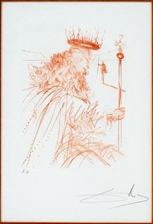 AFTER SALVADOR DALI ETCHING KING W/ STAFF