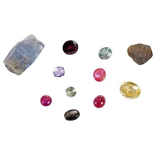 Box of Assorted Loose Corundum Gemstones