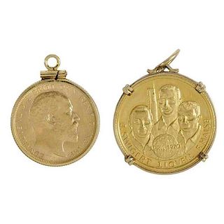 Two Coin Pendants