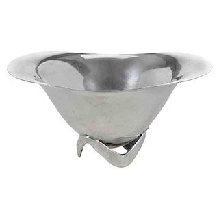 Mexican Sterling Modern Footed Bowl