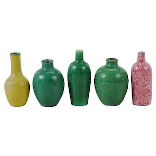 Five Chinese Miniature Vases