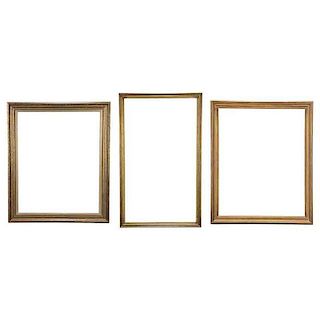 Three 20th Century Gilt Wood Frames