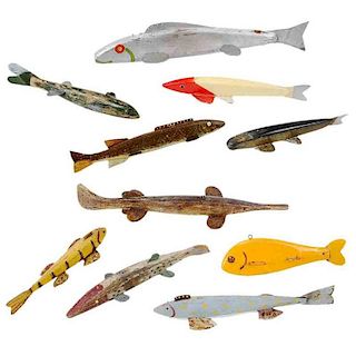 10 Spear Fishing Decoys with Book
