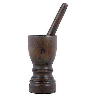 Early Walnut Mortar and Pestle
