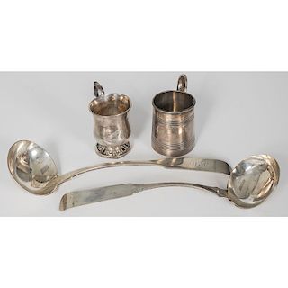 Coin Silver Ladles and Child's Cups