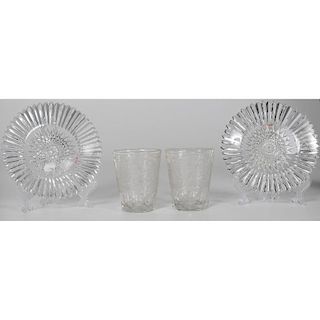 Etched Glass Tumblers and Cut Glass