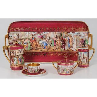 Royal Vienna-style Porcelain Demitasse Set