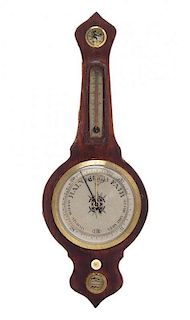 An English Wheel Barometer, Height 3 1/2 inches.