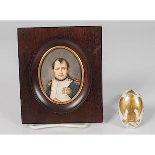 Porcelain Doorknob with Napoleon's Eagle Legion Symbol Decoration, Plus