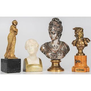 French Bronze and Marble Sculptures