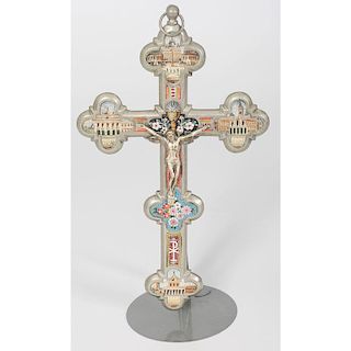Italian Micro Mosaic Crucifix