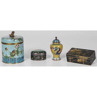 Chinese Cloisonné and Japanese Komai Vessels