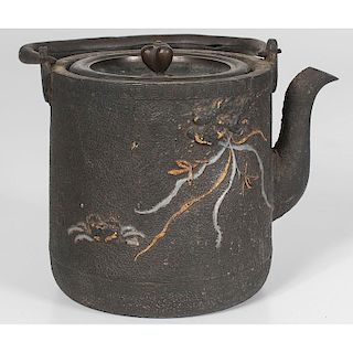 Japanese Cast Iron Bronze Teapot
