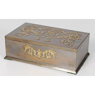 Silvercrest Arts & Crafts Bronze Cigarette Box