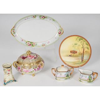 Nippon Hand-Painted Porcelain Table Wares and Accesories