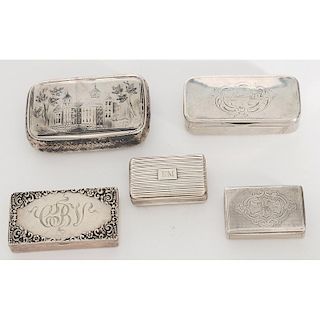 Coin and Sterling Silver Snuff Boxes