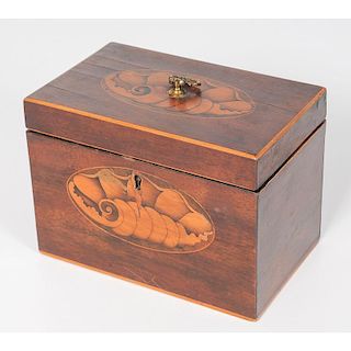 Tea Caddy with Inlaid Conch Shell Decoration