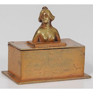 Art Nouveau Bronze Stamp Box