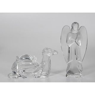 Baccarat Angel Figure and Waterford Camel Figure