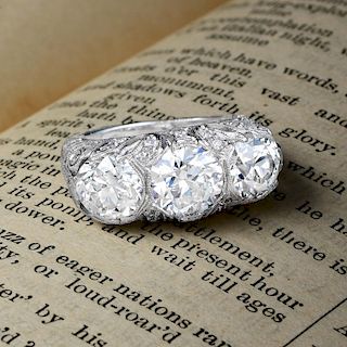 An Edwardian Three Stone Diamond Ring
