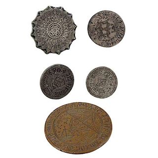 Five Metal Coptic Seals