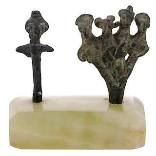 Two Bronze Hittite Figures