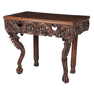 Classical Carved Mahogany Pier Table
