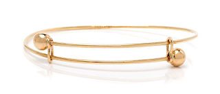 A 14 Karat Yellow Gold Adjustable Bange Bracelet, David Friedman & Sons, 2.90 dwts.