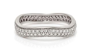 A White Gold and Diamond Eternity Band, 2.00 dwts.