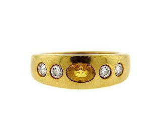 Kieselstein Cord 18k Gold Diamond Gemstone Ring
