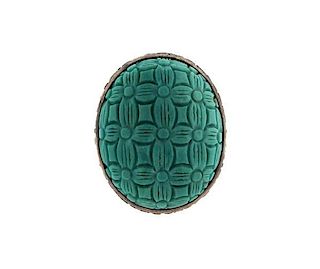 Stephen Dweck Sterling Silver Turquoise Ring