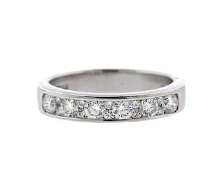Tiffany &amp; Co Platinum Diamond Half Band Ring