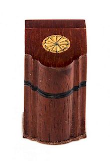 A Georgian Style Knife Box, Height 1 3/8 inches.