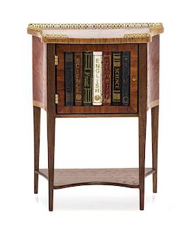 A Regency Style Gilt Metal Mounted Mahogany Side Cabinet, Height 2 7/8 x width 2 1/4 x depth 1 1/8 inches.