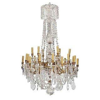 Baccarat Bronze and Crystal 24 Light Chandelier*
