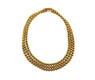 Ilias Lalaounis 18K Gold 3 Strand Necklace