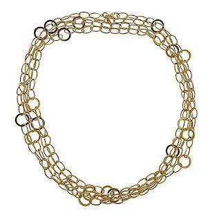 Long 14K Gold Link Chain Necklace
