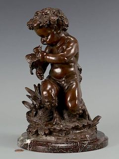 Bronze Child Satyr Sculpture