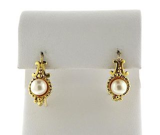 Helen Woodhull 18k Gold Pearl Earrings