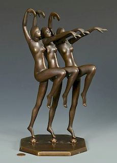 French Art Deco Bronze,  Henri Lautier