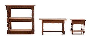 A Collection of Charles II Style Furniture Articles, Height of first 4 3/4 x width 4 3/4 x depth 1 3/4 inches.