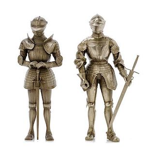 Two Suits of Armor, Height of first 5 1/2 inches.