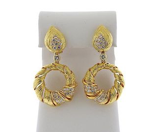 M. Gerard 18K Gold Diamond Earrings